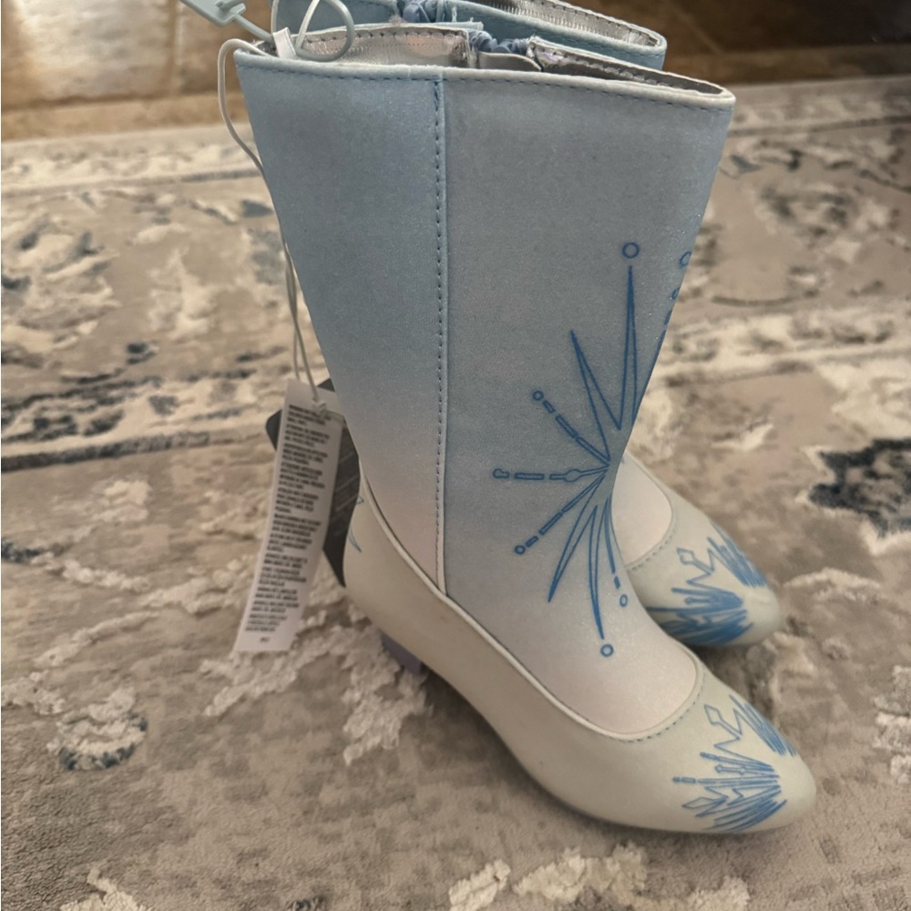Disney Blue and White Heeled Boots